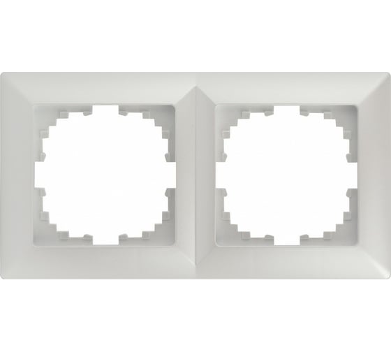 Изображение товара Рамка Intro Solo для розеток и выключателей 4-502-06 на 2 поста, СУ, перламутр, Б0053995