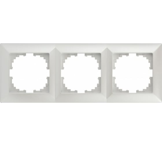 Изображение товара Рамка Intro Solo для розеток и выключателей 4-503-06 на 3 поста, СУ, перламутр, Б0053996