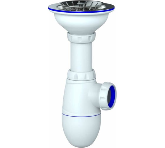 Изображение товара Сифон Unicorn B412 3 1/2х40 винт, шток, ручка - латунь 534486