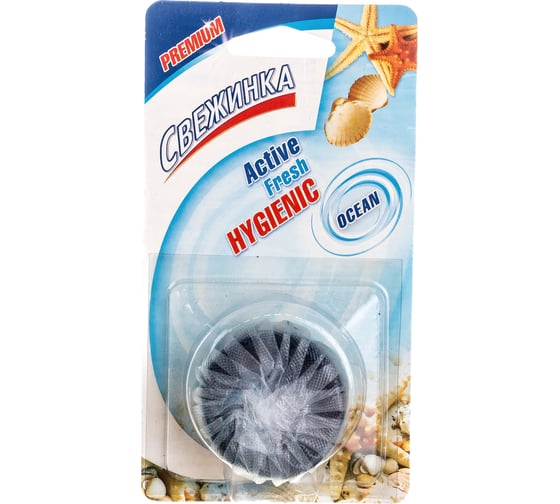 Изображение товара Таблетка для сливного бачка Свежинка Премиум море в водорастворимой пленке 40 гр 1424