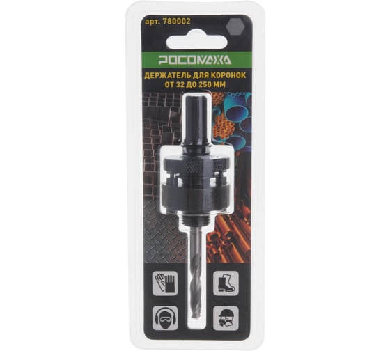 Изображение товара Держатель для коронок 32-250 мм, 6-гранный хв-к 11 мм РОСОМАХА 780002
