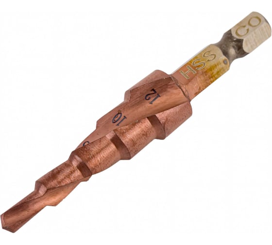 Изображение товара Сверло ступенчатое по металлу Extreme COBALT 4-12 мм, 5 ступеней РОСОМАХА 705001