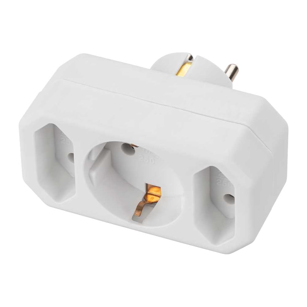 Изображение товара Блок на 3 гнезда TDM ELECTRIC 16 А IP20 белый SQ1806-0201