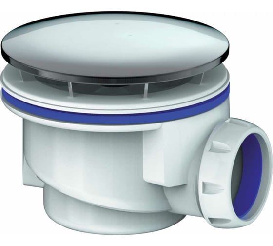 Изображение товара Сифон для душевого поддона Unicorn G411H с хром. выпуском, 115 мм, без отвода 544758