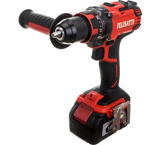 Изображение товара Аккумуляторная дрель-шуруповерт Felisatti ДА-13/18BK бесщеточная (кейс, 1 аккум. 4Ач, ЗУ), 151.5.1.00