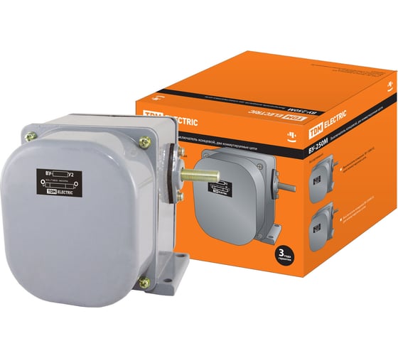 Изображение товара Концевой выключатель TDM ELECTRIC ВУ-250М У2, две коммутационные цепи, IP44 SQ0732-0025