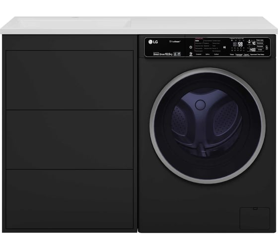 Изображение товара Напольная тумба Brevita GRAFIT-60 3 ящика, под стиральную машину GRA-01060-013Я