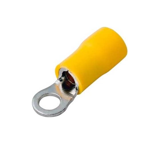 Изображение товара Кольцевой изолированный наконечник REXANT d 6,5 мм 4-6мм2 НКи 6.0-6 желтый 10 шт 06-0422-A