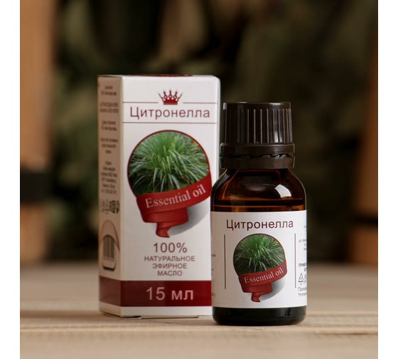 Изображение товара Эфирное масло СИМАЛЕНД Цитронелла 15 мл, флакон-капельница 3716207