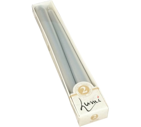 Изображение товара Античная свеча Lumi 22x250 мм, цвет: серебро, 2 шт 5070644