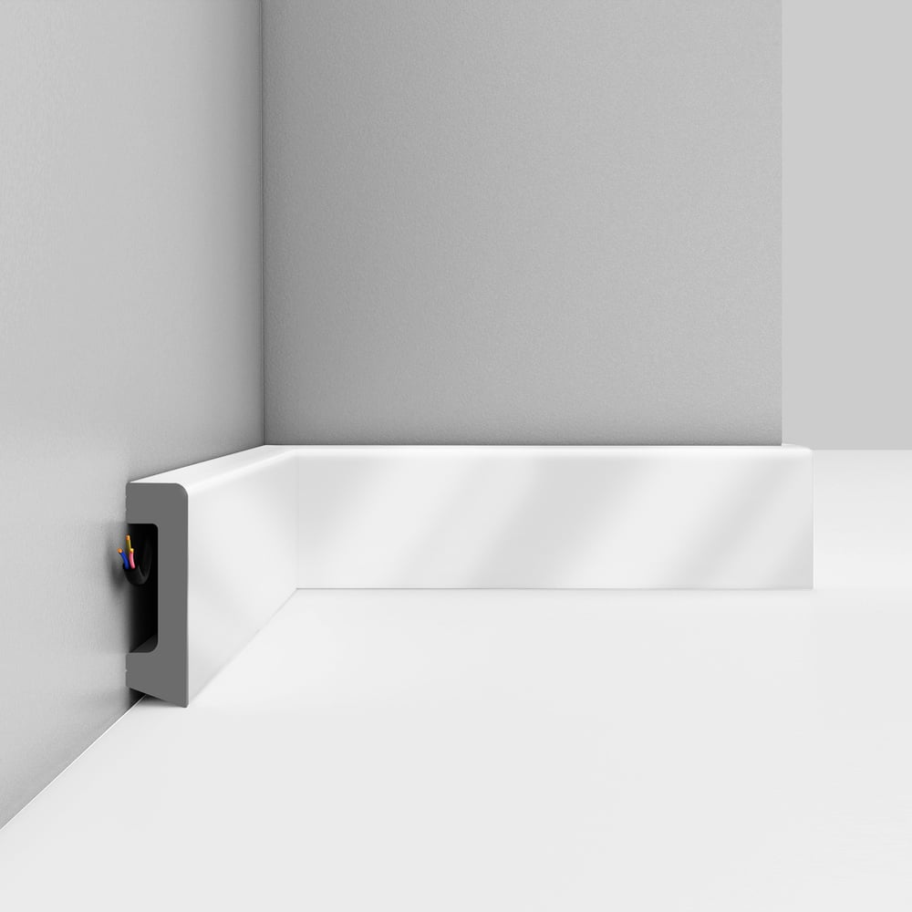 Изображение товара Плинтус напольный Decomaster D234-114ДМ белый глянец 58x16x2400 мм Изображение товара Плинтус напольный Decomaster D234-114ДМ белый глянец 58x16x2400 мм