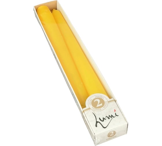 Изображение товара Античная свеча Lumi 22x250 мм, цвет: желтый, 2 шт 5070651