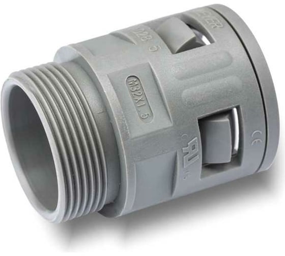 Изображение товара Муфта для гофрированных труб Weyer WQGM32G/AD28.5 коннектор прямой нар. M32x1.5 WE0201700
