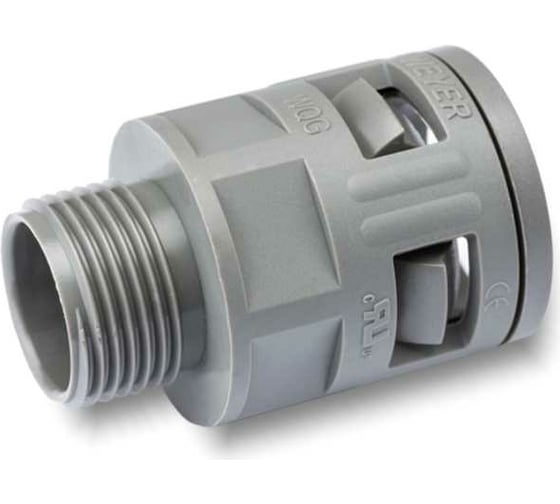Изображение товара Муфта для гофрированных труб Weyer WQG-M20G/AD21.2 коннектор прямой нар. M20x1.5 WE0200900