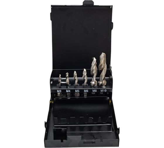Изображение товара Набор сверел-метчиков YATO М3-М10 7шт HEX YT-44849