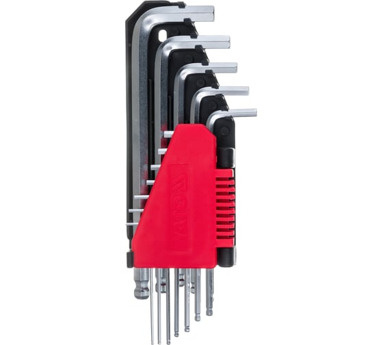 Изображение товара Набор дюймовых шестигранных ключей YATO с шаром, длинные 12шт YT-5837