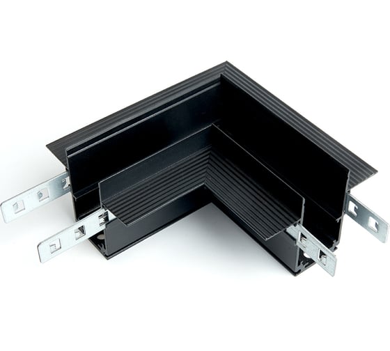 Изображение товара Угловой соединитель для низковольтного встраиваемого магнитного шинопровода FERON черный, LD2004 41980