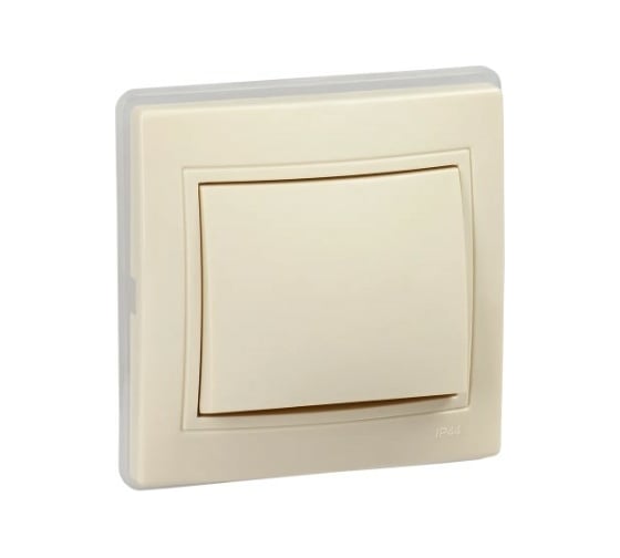 Изображение товара Выключатель GENERICA KVARTA 1кл ВС10-1-0-ККм-44 10А IP44 крем. KV-V10-10-44-K33