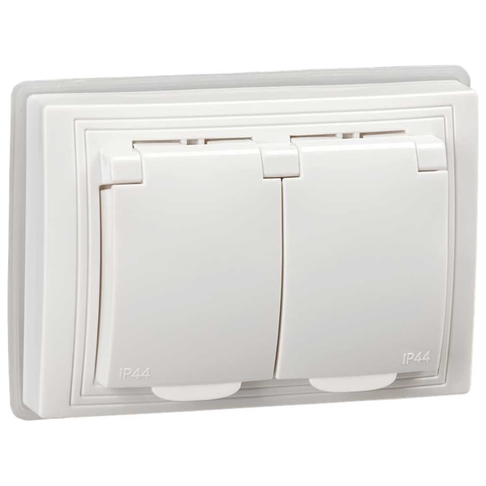 Двухместная розетка GENERICA KVARTA РСбш12-3-КБ-44 KV-R26-16-44-K01