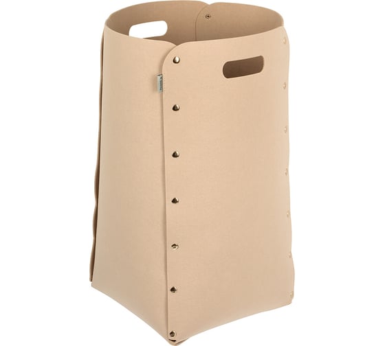 Изображение товара Корзина для хранения QWERTY из фетра, 30x30x55 см, 49 л, цвет бежевый 66535