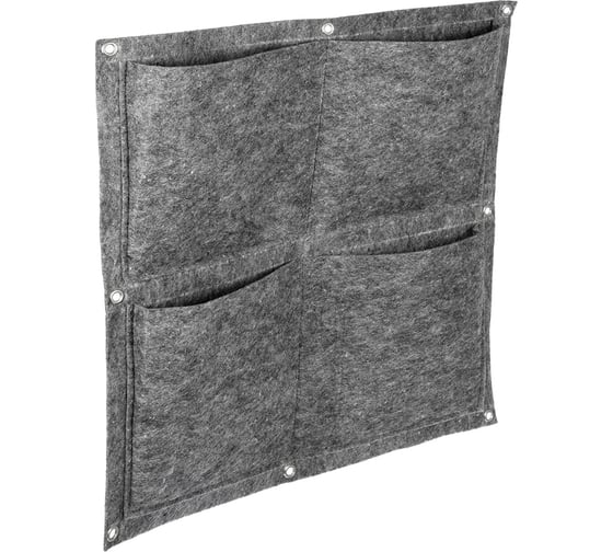 Изображение товара Органайзер QWERTY квадратный, из фетра, 4 кармана, 50x50 см, 2,5 л х 4, серый 66539