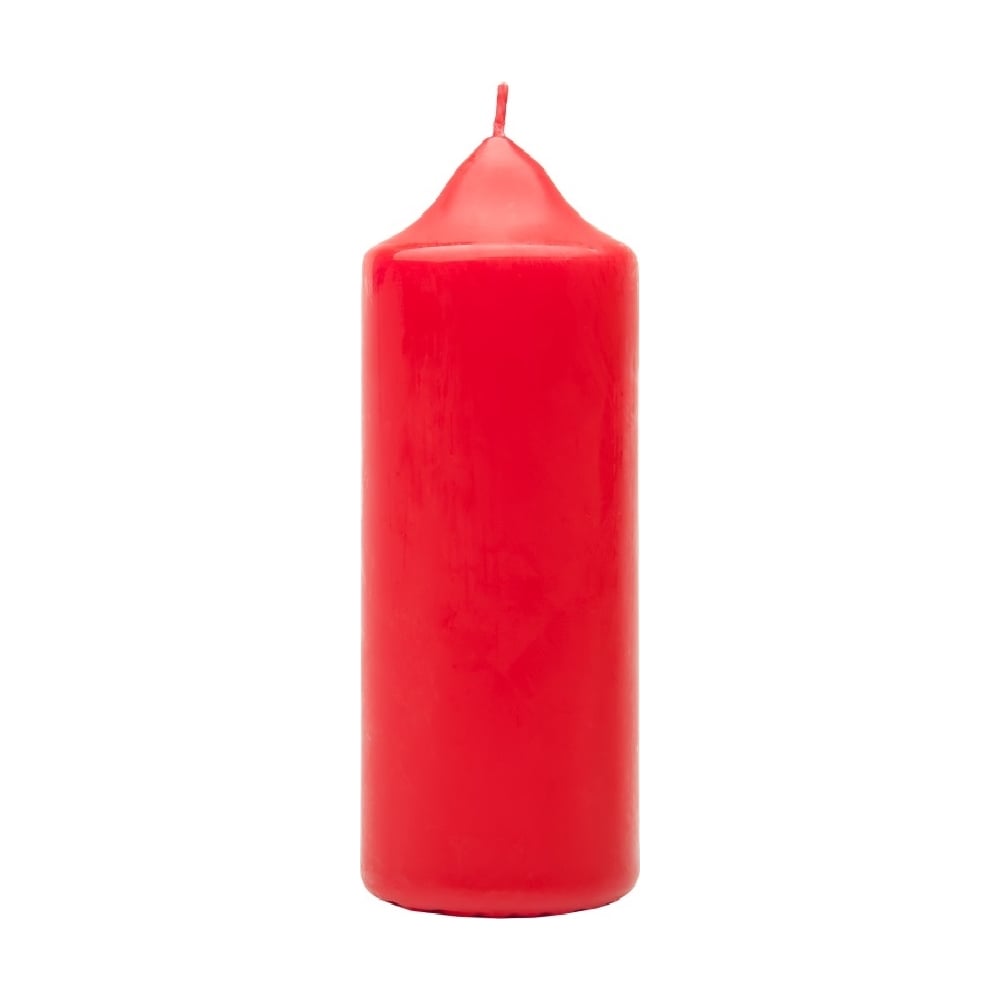 Свеча Антей Candle свеча цилиндр парафиновая красный металлик 4×6 см