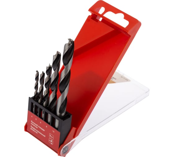 Изображение товара Набор сверл по дереву 4-10 мм, 5 шт KRANZ KR-91-0750