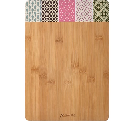 Изображение товара Разделочная доска MARMITON Пэчворк бамбук, 33x23x1 см 17705