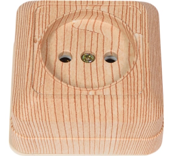 Изображение товара Розетка Intro Quadro 2-201-11 без заземления 2P, 16А-250В, IP20, открытая установка, сосна, Б0053781