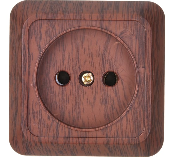Изображение товара Розетка Intro Quadro 2-201-10 без заземления 2P, 16А-250В, IP20, открытая установка, венге, Б0053779
