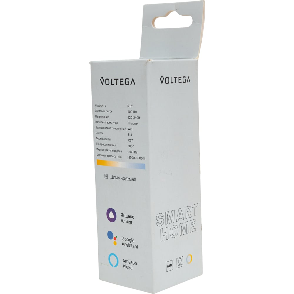 Изображение товара Светодиодная лампа VOLTEGA WIFI Свеча E14 cct 5W 2427