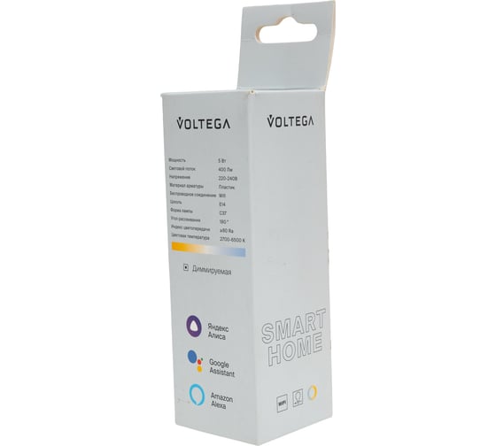 Изображение товара Светодиодная лампа VOLTEGA WIFI Свеча E14 cct 5W 2427
