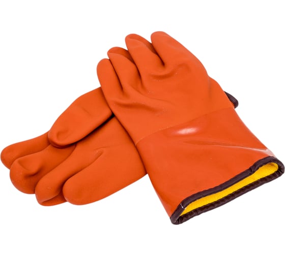 Изображение товара Перчатки с начесом Armprotect НМС обливка ПВХ, темно-оранжевый, подкладка х/б, р.11 VE760 4631161292742