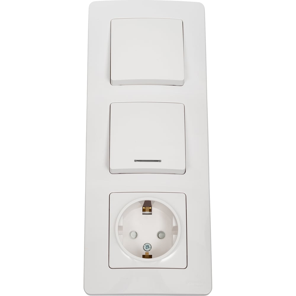 Изображение товара Внутренний блок Blanca розетка с заземлением и выключателем 16А IP20