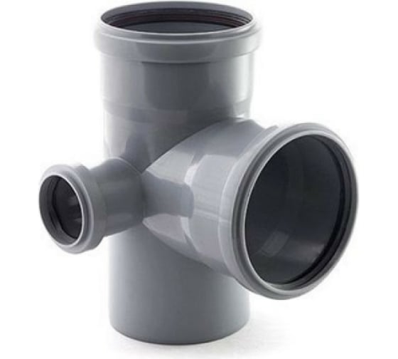 Изображение товара Двухплоскостная крестовина РемоКолор внутренняя канализация, серая, 110x110x50 мм, левая 143-620