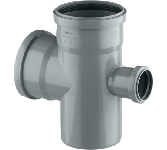 Изображение товара Крестовина РемоКолор внутренняя канализация, серая, 110x110x50 мм 145-016