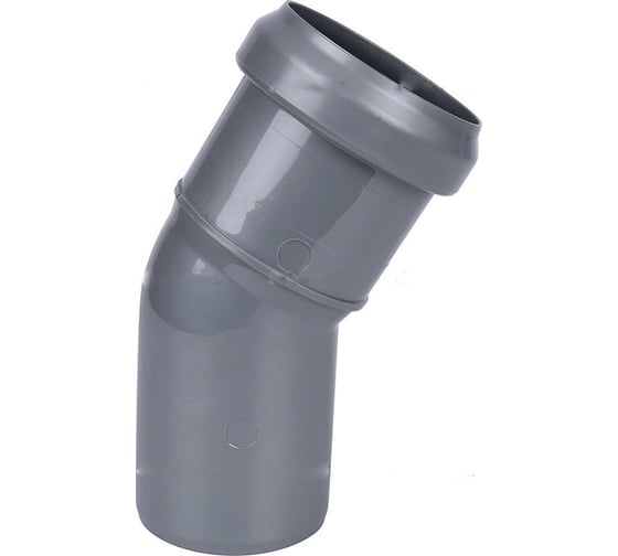 Изображение товара Отвод РемоКолор внутренняя канализация, серый, 30 градусов, 50 мм 148-002