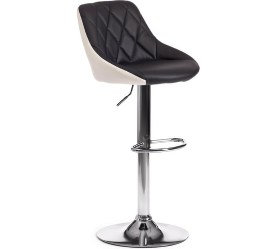 Изображение товара Барный стул Tetchair MESSY KY704C металл/экокожа, 47x48x84-105 см, 2 шт черный/белый/хром 15099