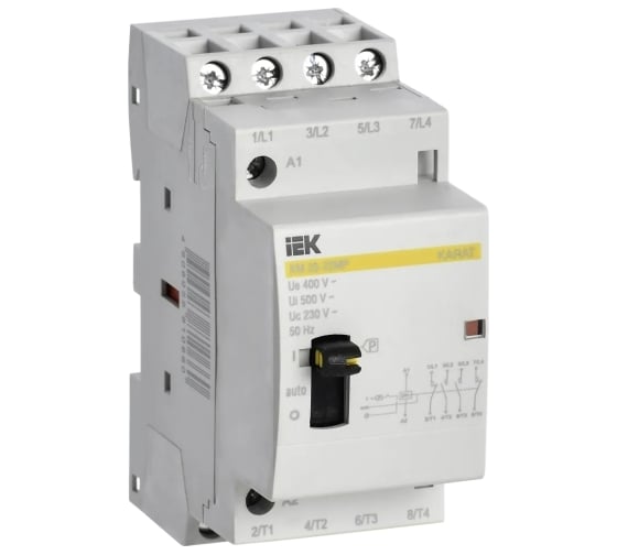 Изображение товара Модульный контактор с ручным управлением IEK КМ20-22МР AC KARAT MKK12-20-22