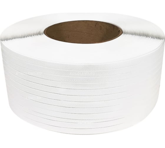 Изображение товара Лента полипропиленовая Кордленд 15х1 мм х 1,2 км, 270 кгс, белый, М/ПА PP-00682