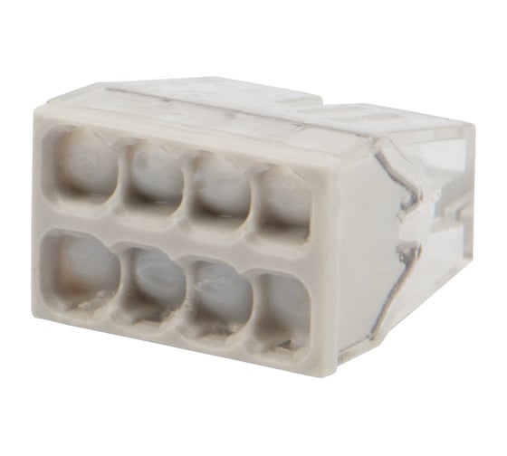 Изображение товара Экспресс-клемма с пастой REXANT СМК 2273-248, 8-проводная 0.5-2.5 мм2, прозрачная, 50 шт. 07-5230