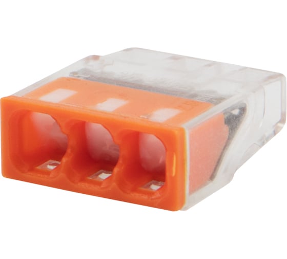 Изображение товара 3-проводная экспресс-клемма REXANT с пастой СМК 2273-243 0,5-2,5 мм2 прозрачная 100 шт 07-3217