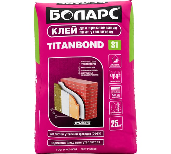 Изображение товара Клей БОЛАРС TITANBOND 25 кг 00000003725