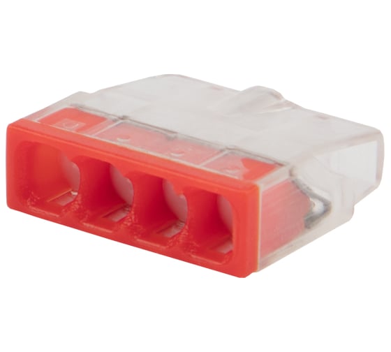 Изображение товара 4-проводная экспресс-клемма REXANT с пастой СМК 2273-244 0,5-2,5 мм2 прозрачная 100 шт 07-3218