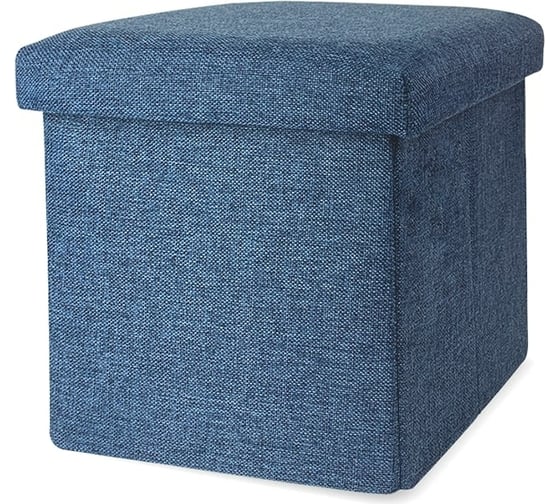 Изображение товара Складной короб-пуф ГЕЛЕОС 31-НВ, размер 31x31x31 см, синий ПУФ-31-НВ