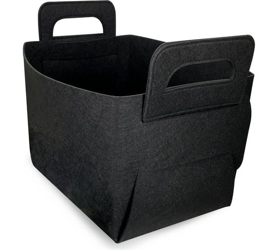 Изображение товара Короб для хранения ГЕЛЕОС Войлок, 25x18x15 см, размер M, черный ВЛК-ЧМ