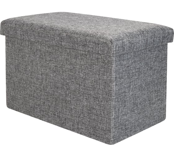 Изображение товара Короб складной ГЕЛЕОС Пуф 49-ТС, размер 48x30x30 см, серый ПУФ-49-ТС