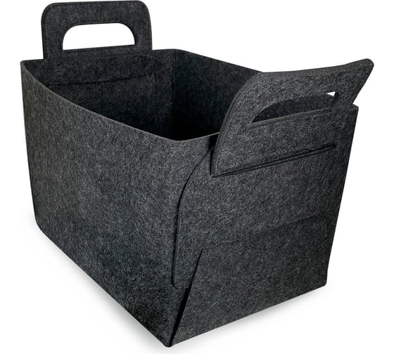 Изображение товара Короб для хранения ГЕЛЕОС Войлок, 36x25x23 см, размер L, темно-серый ВЛК-ТЛ