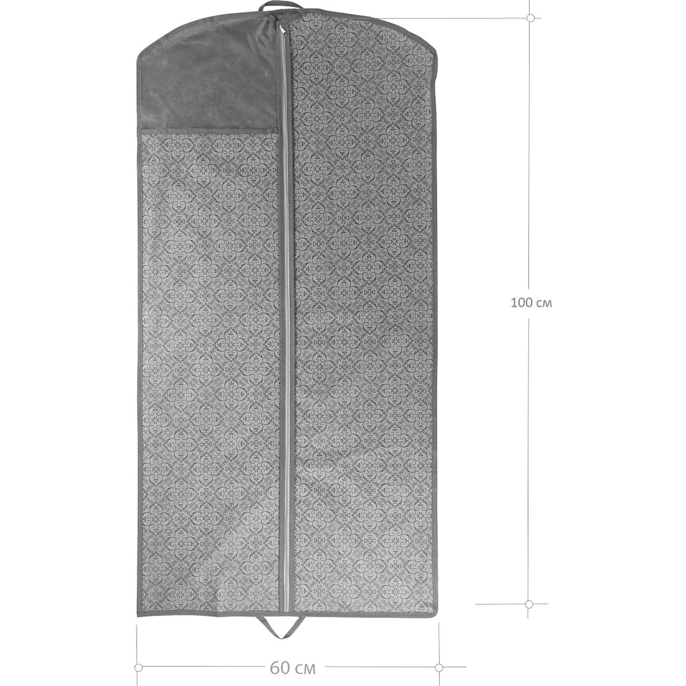 Чехол для хранения верхней одежды ГЕЛЕОС чехол для одежды с окном 60×100 см спанбонд бордо