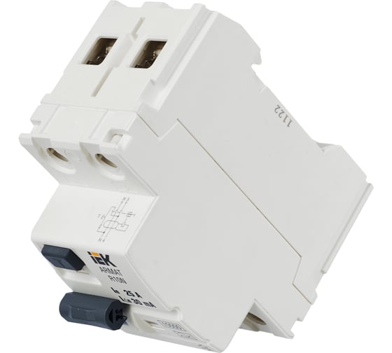 Изображение товара Выключатель дифференциального тока IEK ARMAT R10N 2P 25А 30мА тип A AR-R10N-2-025A030
